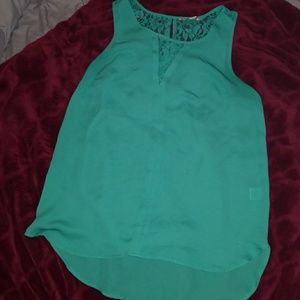 Mint Green Lace Detail Blouse